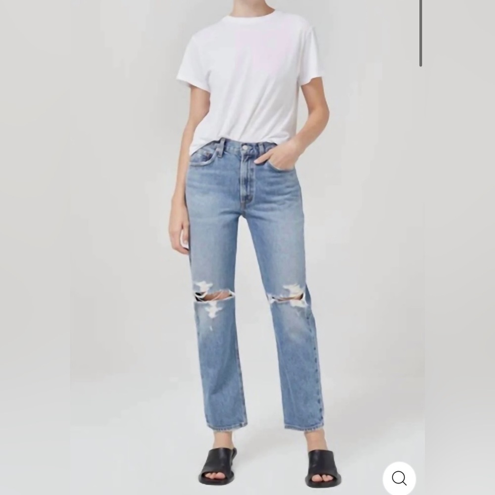 NWT Agolde Mia Mid-Rise Straight Jeans